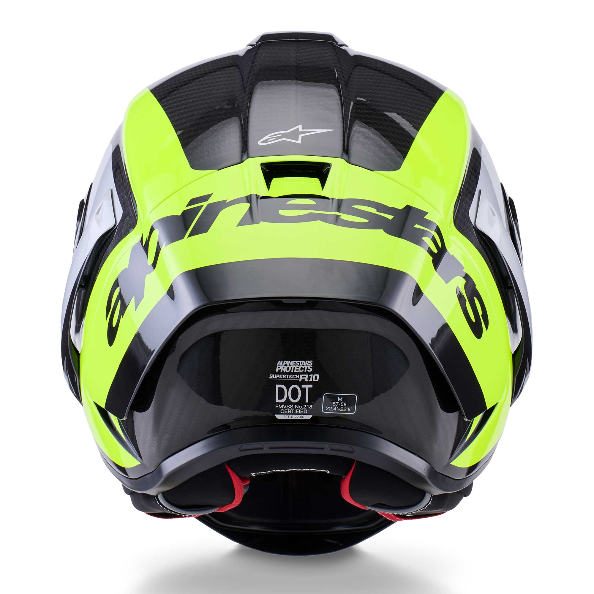 Alpinestars Supertech S-R10 ARIUS Motorcycle Race Helmet (Black/Silver/Yellow Fluo)