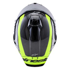 Alpinestars Supertech R10 ARIUS Motorcycle Race Helmet (Black/Silver/Yellow Fluo)