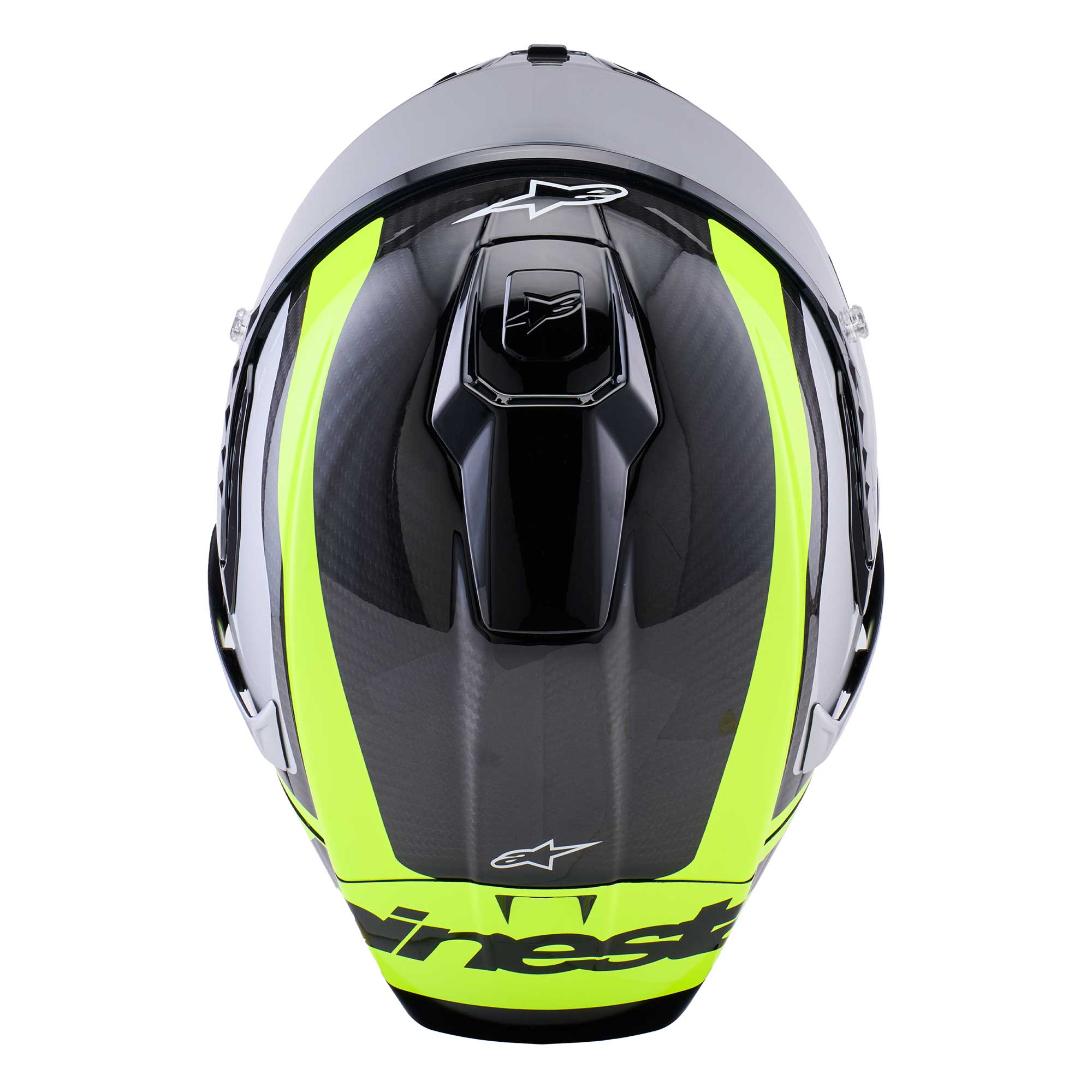 Alpinestars Supertech S-R10 ARIUS Motorcycle Race Helmet (Black/Silver/Yellow Fluo)