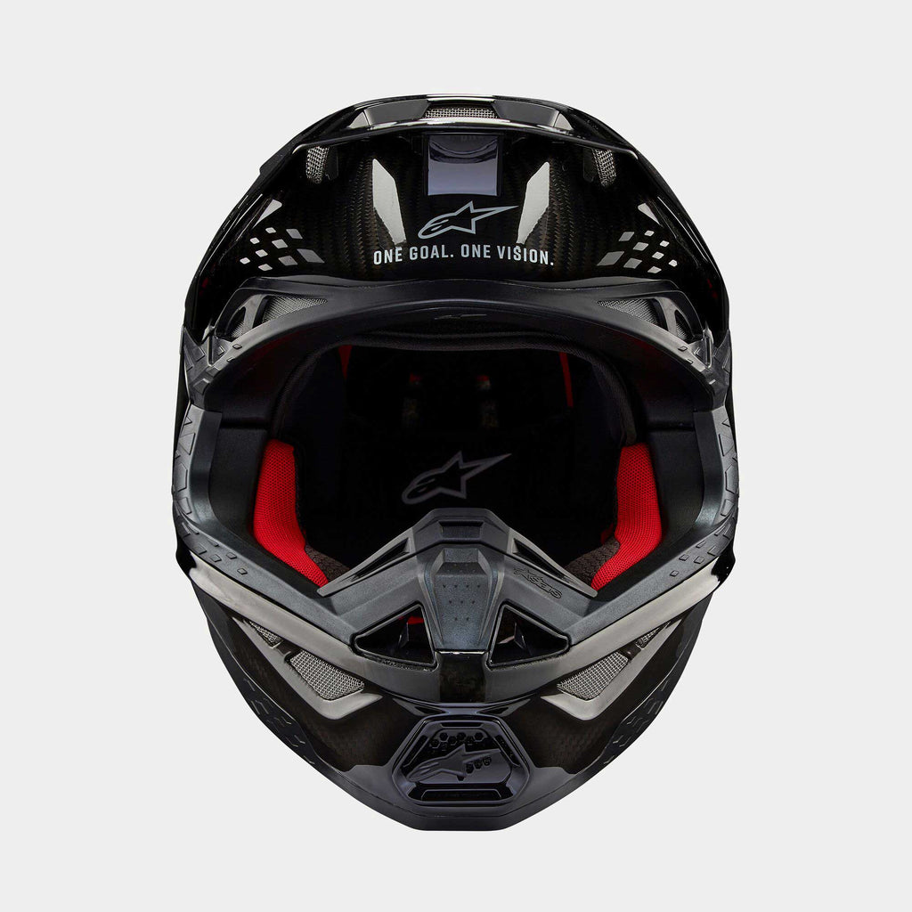 Alpinestars S-M10 MX Helmet - PLAIN (Gloss Black Carbon)