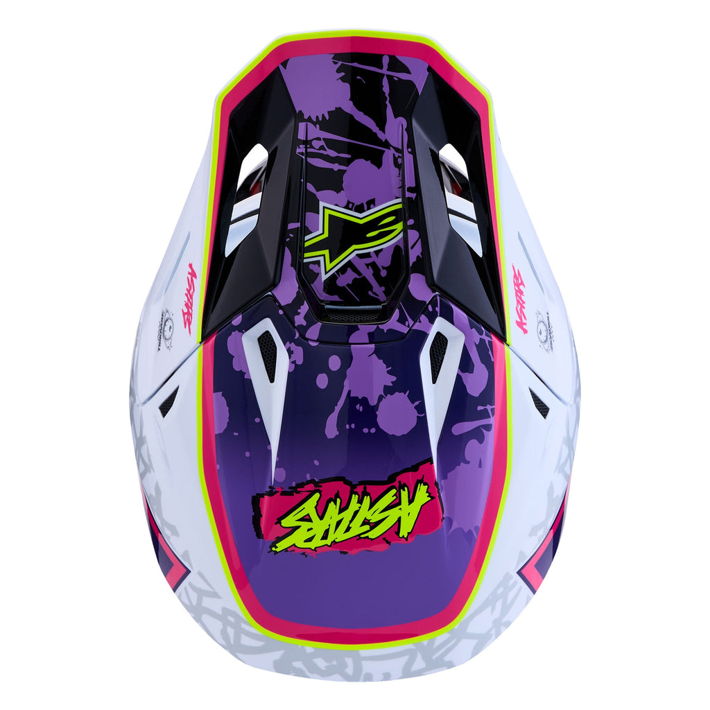 Alpinestars S-M7 BLASTER MX Helmet (Purple/Pink/White)