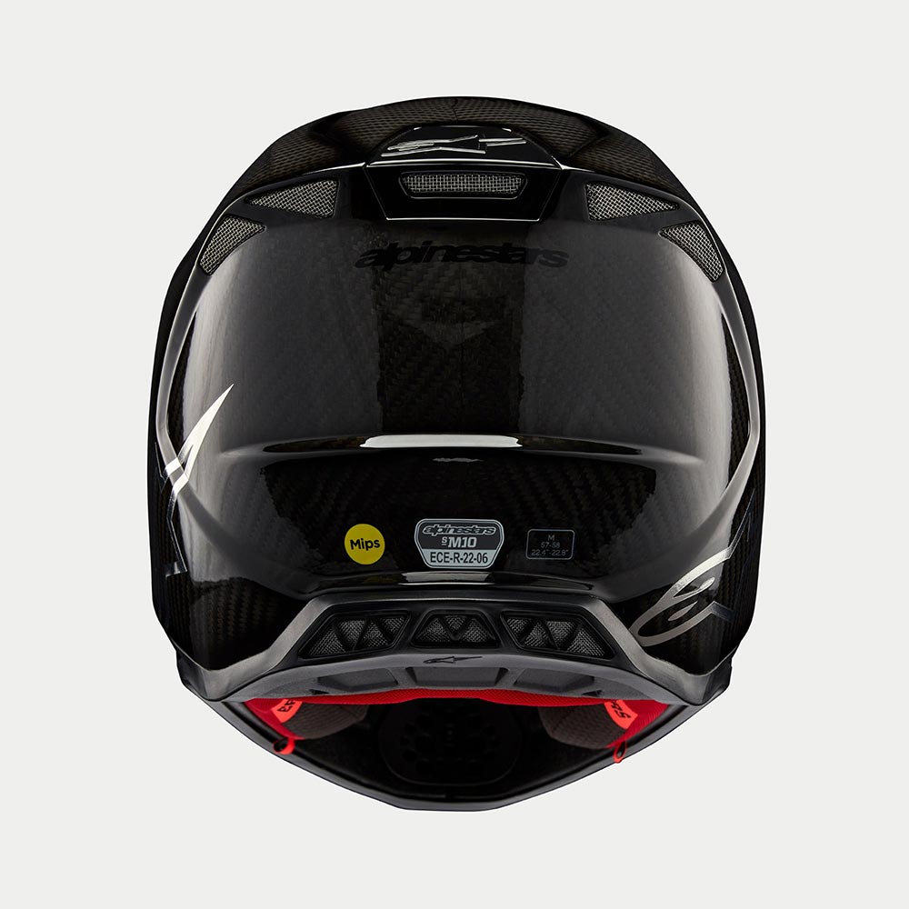 Alpinestars S-M10 MX Helmet - FAME (Black Carbon Matt & Gloss)