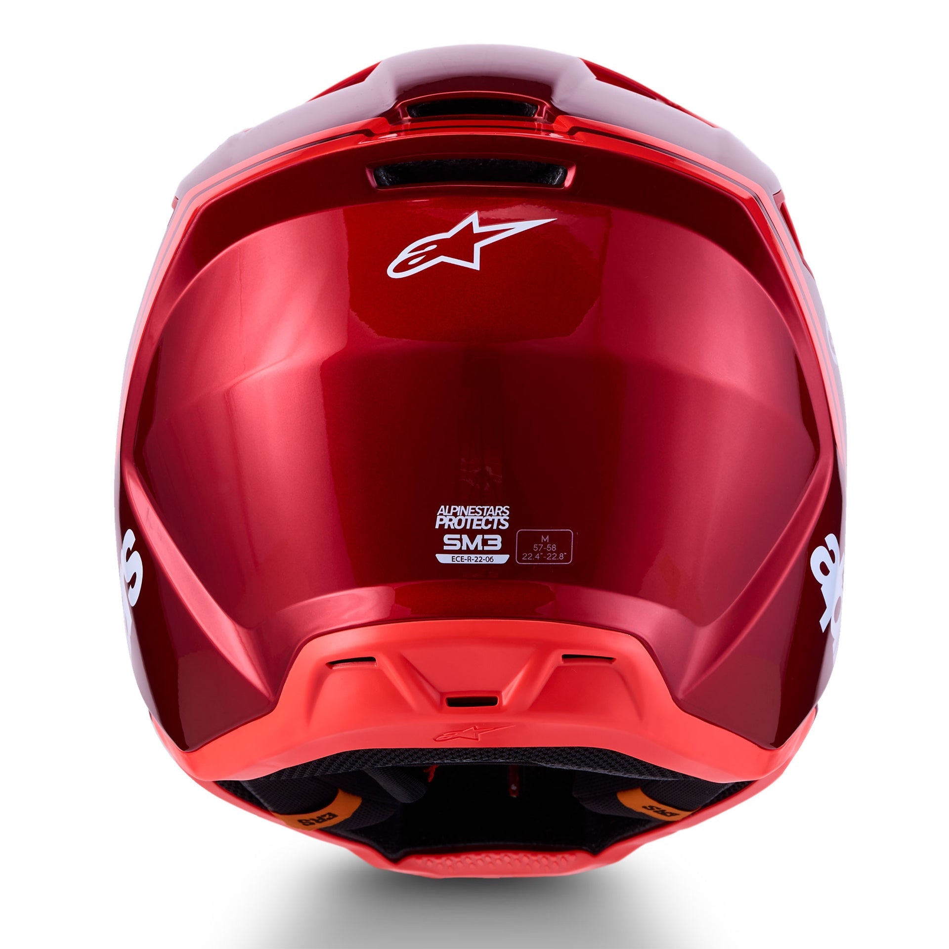 Alpinestars S-M3 RADIUM MX Helmet (Red Metallic/Red Fluo/White)