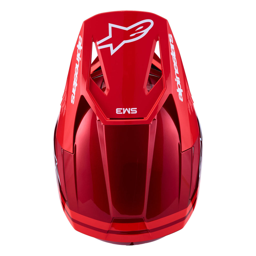 Alpinestars S-M3 RADIUM MX Helmet (Red Metallic/Red Fluo/White)