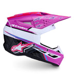 Alpinestars S-M3 FALCON MX Helmet (Purple/White/Black/Pink Fluo)