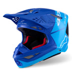 Alpinestars S-M10 MX Helmet - FLOOD (Metallic Blue/Med Blue/Black Carbon M&G)