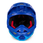 Alpinestars S-M10 MX Helmet - FLOOD (Metallic Blue/Med Blue/Black Carbon M&G)