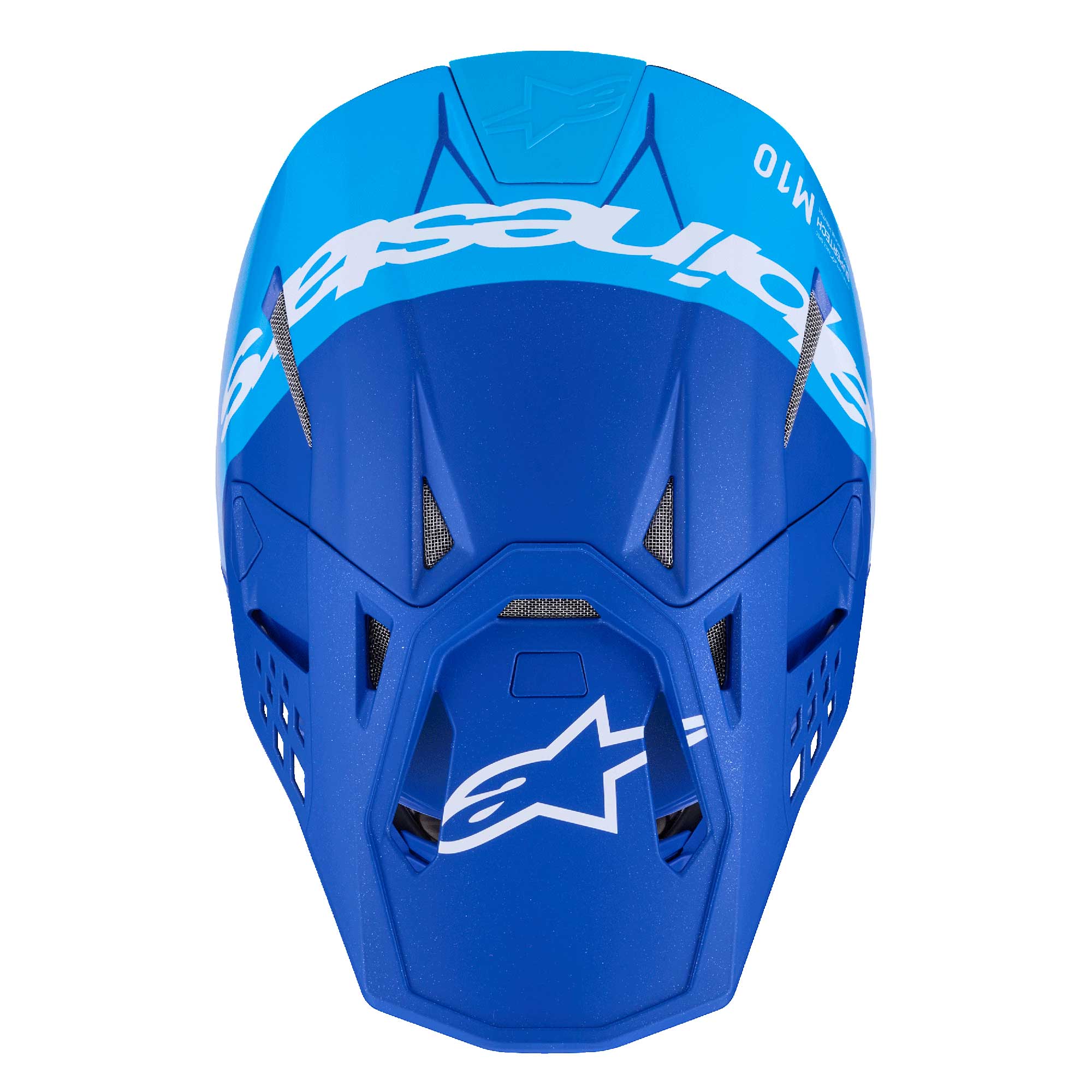Alpinestars S-M10 MX Helmet - FLOOD (Metallic Blue/Med Blue/Black Carbon M&G)