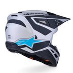 Alpinestars S-M3 HEAT MX Helmet (Silver/Blue/Black Matt)