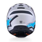 Alpinestars S-M3 HEAT MX Helmet (Silver/Blue/Black Matt)