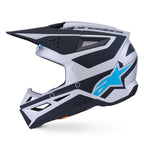 Alpinestars S-M3 HEAT MX Helmet (Silver/Blue/Black Matt)