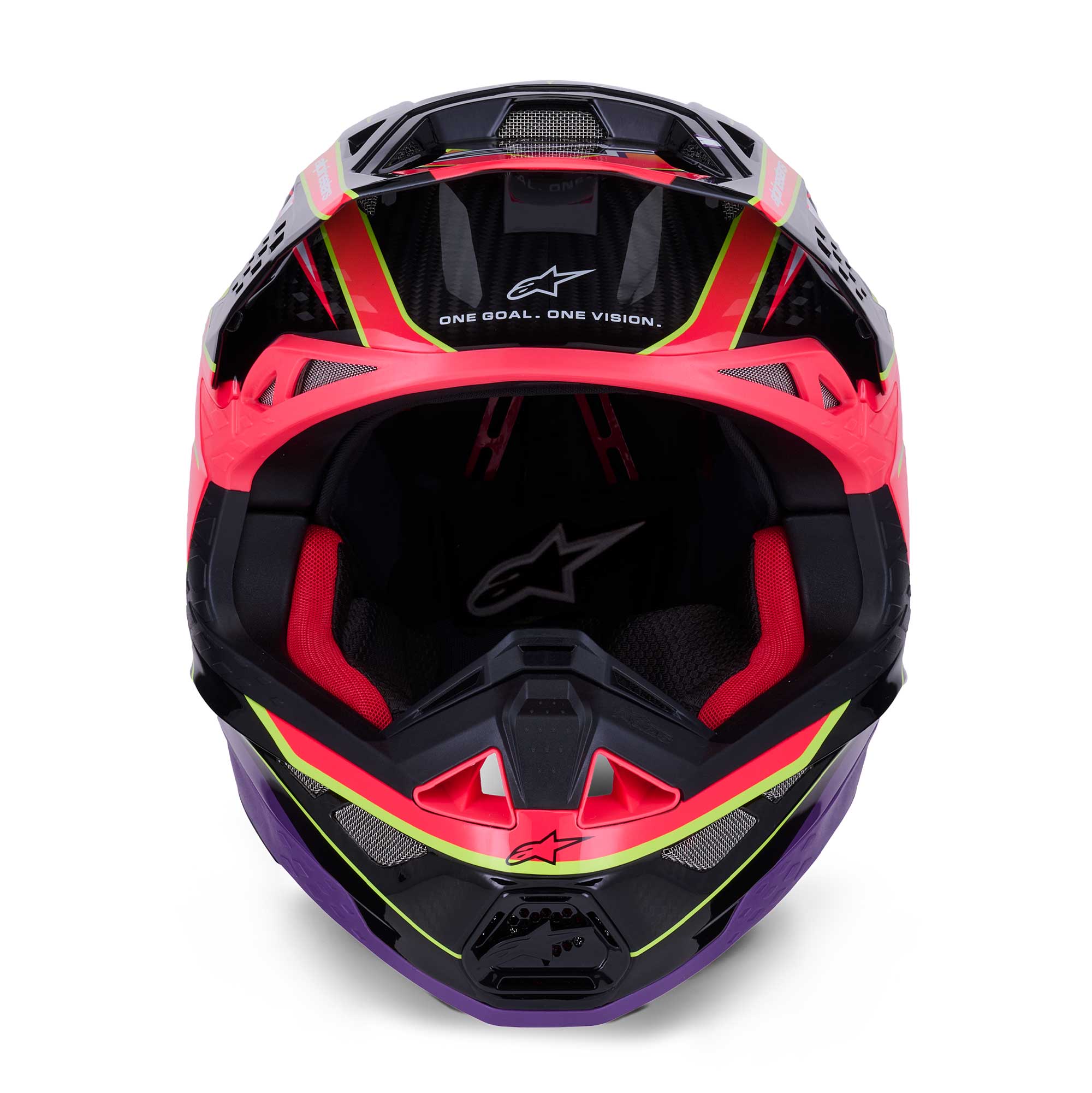 Alpinestars S-M10 MX Helmet - ERA (Pink/Violet/Yellow Fluo Gloss)