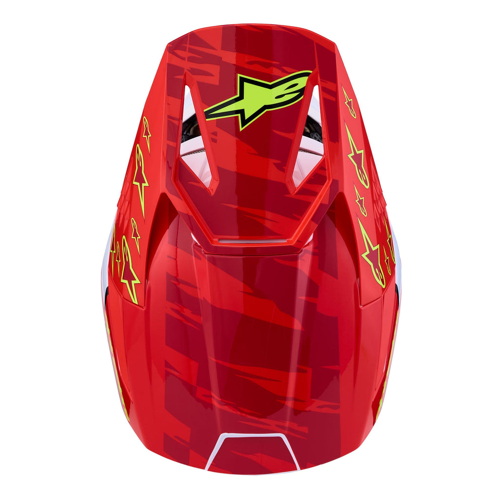 Alpinestars Youth S-M3 FALCON MX Helmet (Red Fluo/White/Yellow Fluo)