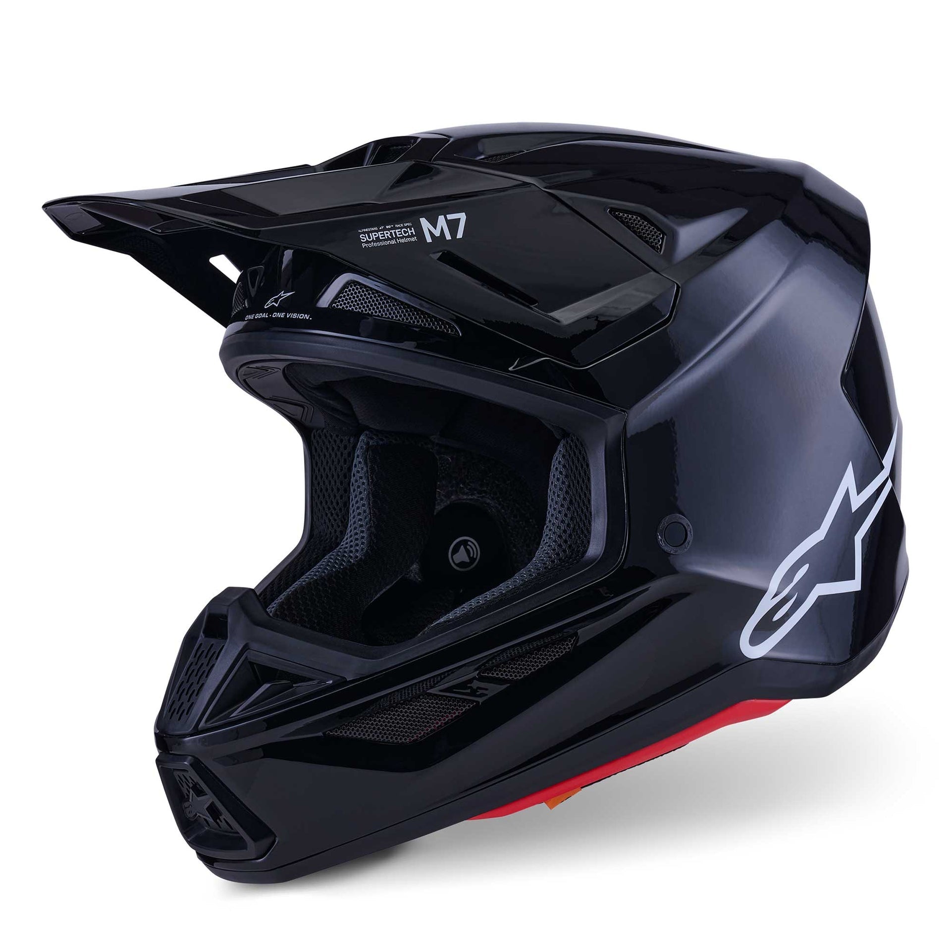 Alpinestars S-M7 SOLID MX | Enduro Helmet (Black Gloss)
