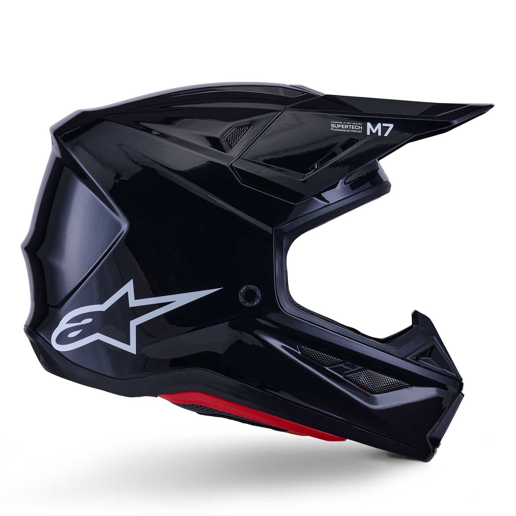 Alpinestars S-M7 SOLID MX | Enduro Helmet (Black Gloss)