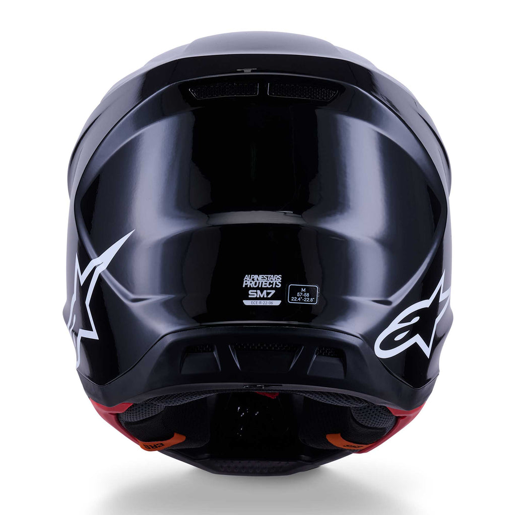 Alpinestars S-M7 SOLID MX | Enduro Helmet (Black Gloss)