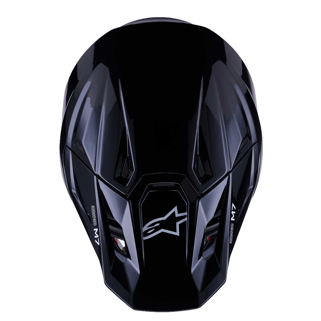 Alpinestars S-M7 SOLID MX | Enduro Helmet (Black Gloss)