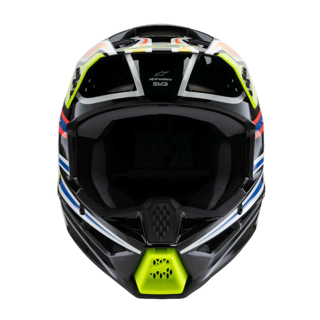 Alpinestars (MX26) Youth Helmet - S-M3 WURX ECE06 (Black/Yellow Fluo/Blue/Red Gloss)