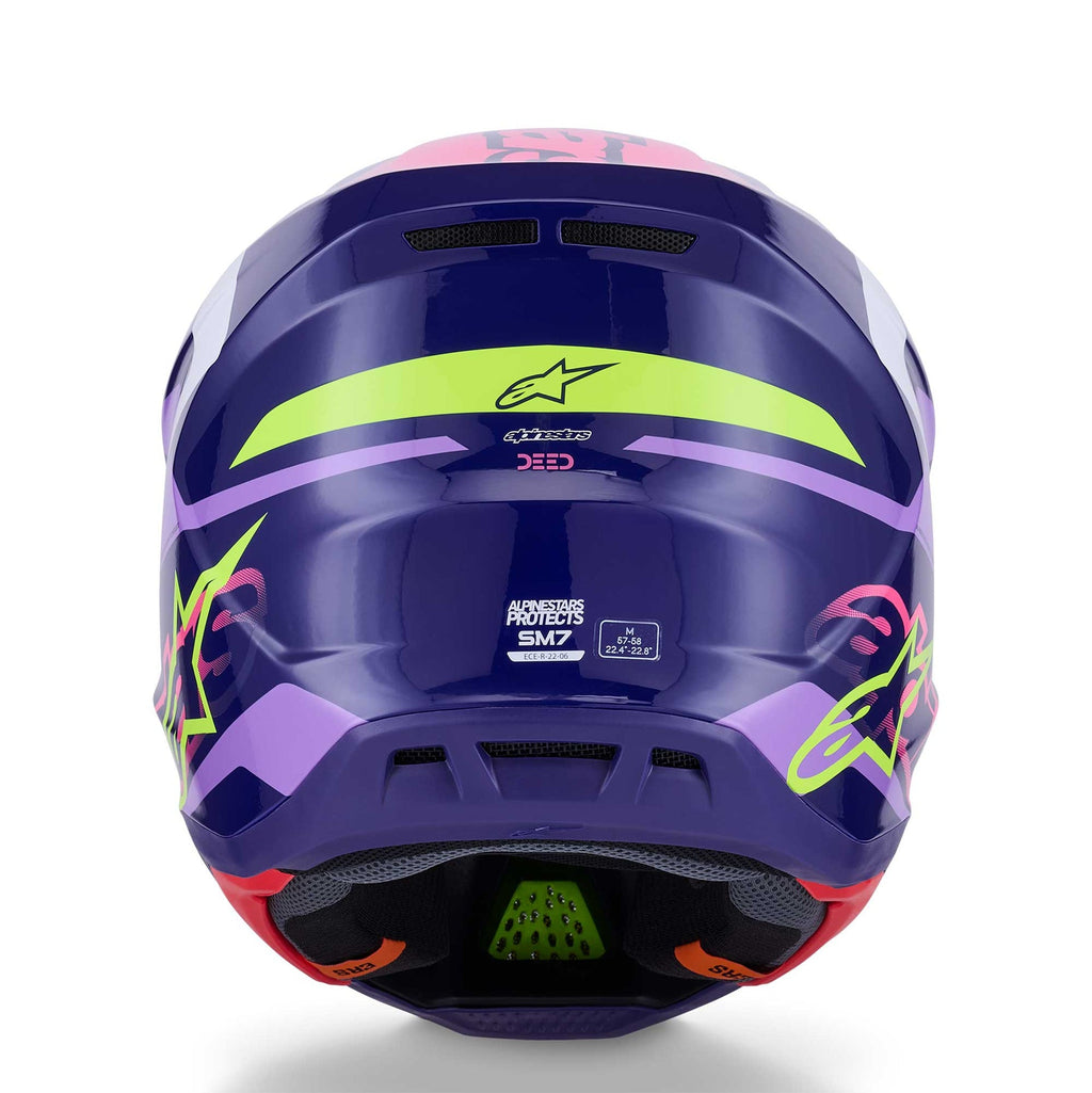 Alpinestars S-M7 DEED MX | Enduro Helmet (Purple/Pink Gloss)
