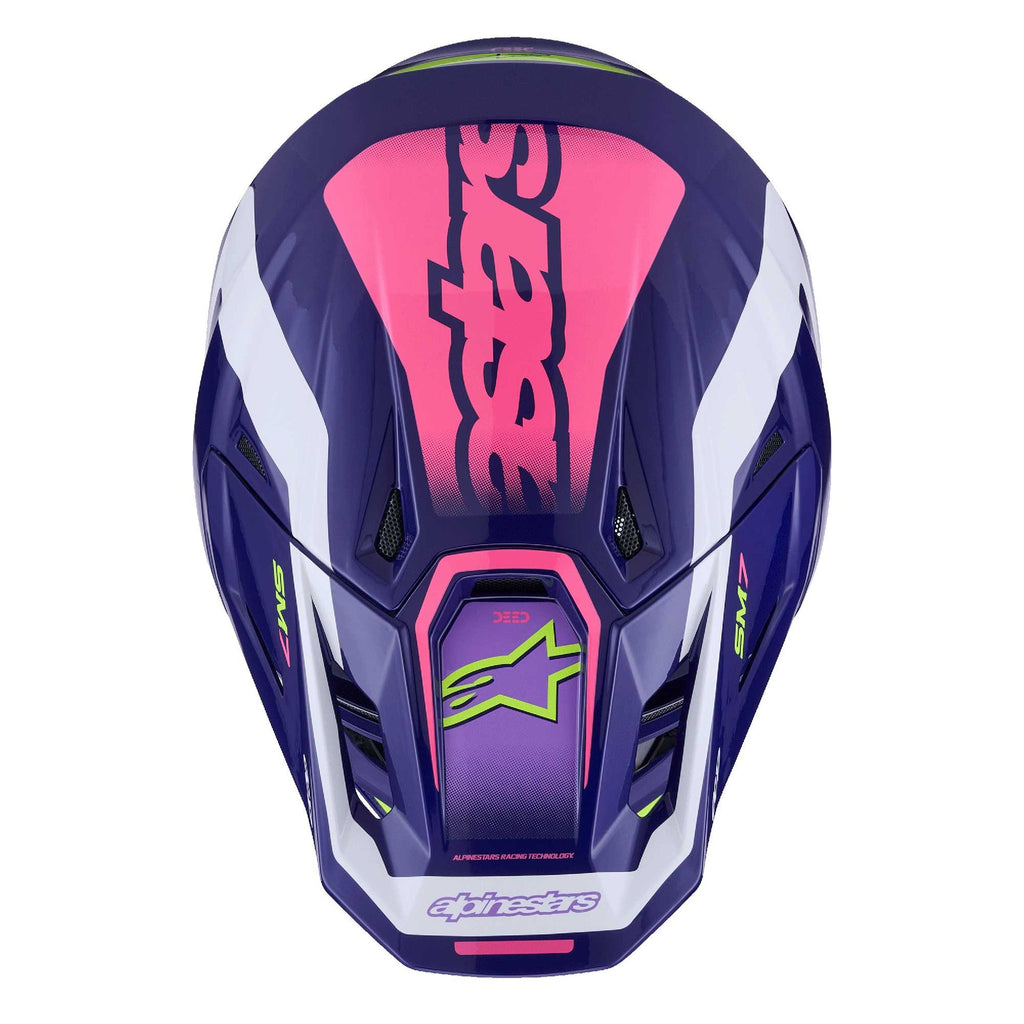 Alpinestars S-M7 DEED MX | Enduro Helmet (Purple/Pink Gloss)