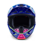 Alpinestars S-M7 CAST MX | Enduro Helmet (Blue/Pink/Yellow Fluo Gloss)