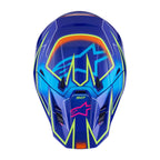 Alpinestars S-M7 CAST MX | Enduro Helmet (Blue/Pink/Yellow Fluo Gloss)