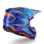Alpinestars S-M7 CAST MX | Enduro Helmet (Blue/Pink/Yellow Fluo Gloss)