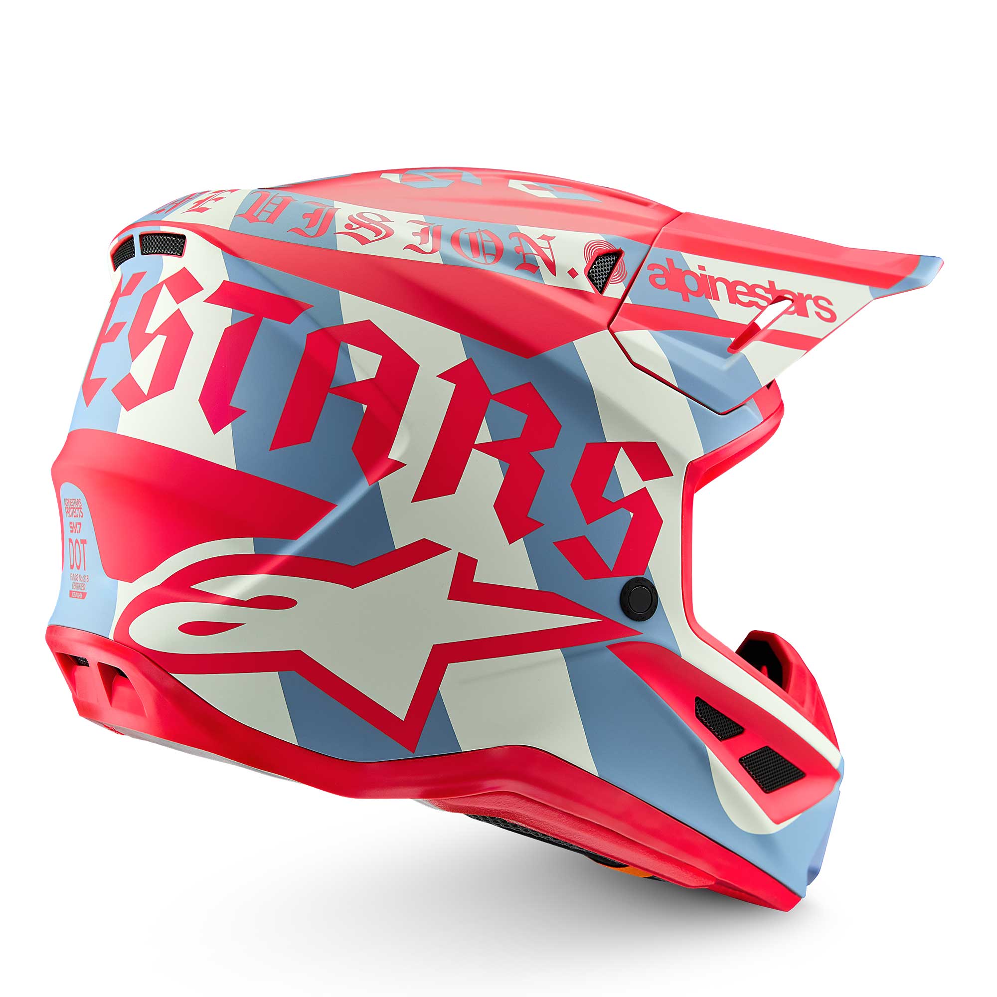 Alpinestars (Limited Edition) MX | Enduro Helmet - S-M7 BEAST (Light Grey/Hot Orange Matt)