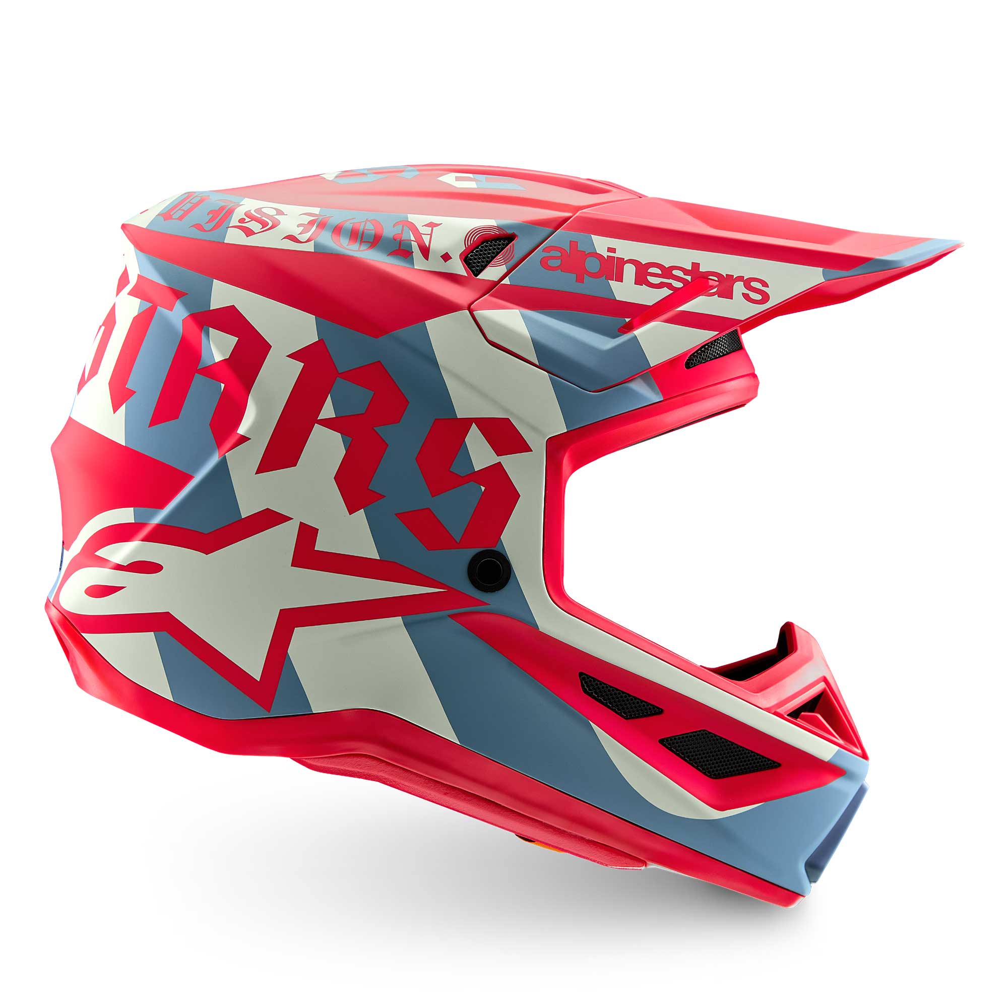 Alpinestars (Limited Edition) MX | Enduro Helmet - S-M7 BEAST (Light Grey/Hot Orange Matt)