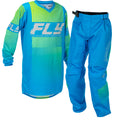 FLY Youth MX Jersey & Pant Kit Deal - F-16 (Blue/Hi-Vis) YL/Y26"