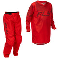 FLY Youth MX Jersey & Pant Kit Deal - F-16 (Red) YL/Y26"