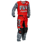 FLY Youth MX Jersey & Pant Kit Deal - Kinetic MUTANT (Red/White/Black) YL/Y26"