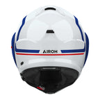 Airoh Mathisse 2 Genius Motorcycle Touring Flip Over Helmet (White/Blue/Red)