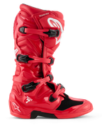 Alpinestars MX Tech 7 Boots in Red with a White Logo from the Right Side
