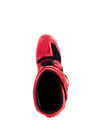 Alpinestars MX Tech 7 Boots in Red with a White Logo from above looking down