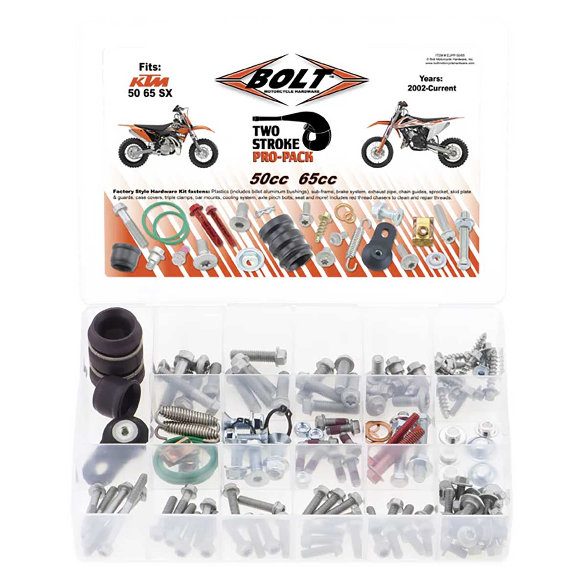 Bolt Hardware - Track Pack Fastener Kit - PRO - KTM SX50/65 02-26, Husqvarna TC50/65 17-26, Gas Gas MC50/65 21-26