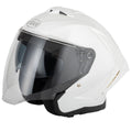 Vcan H599 Open Face Helmet With Clear Visor + Sun Visor (White)