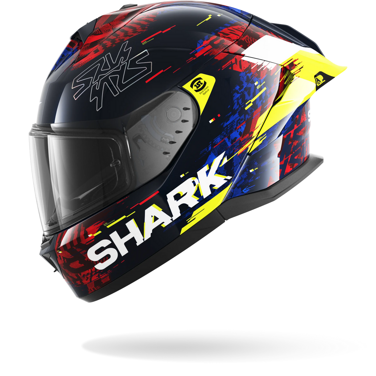 Shark Skwal Cup Speed-Vib Helmet (Blue/Red/Yellow)