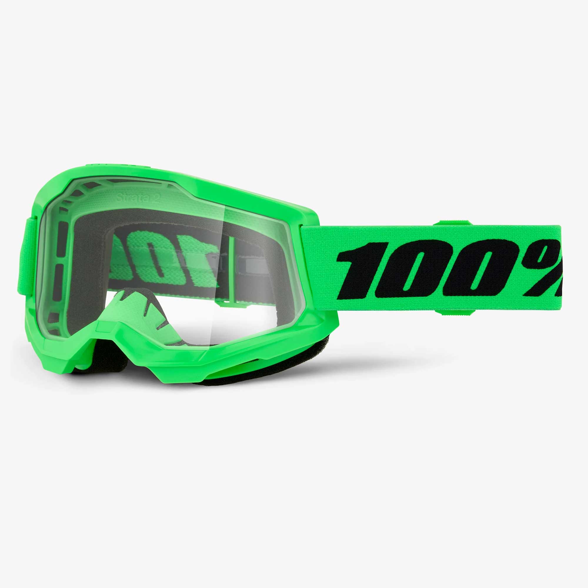 100% MX | MTB Goggles - Strata-2 (NEON GREEN)