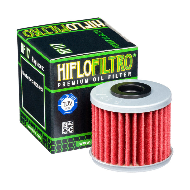 HiFlo Oil Filter - HF117 (Honda X-ADV 750 17-25, SXS1000 19-25, 15412-K0N-D01, 15412-MGS-D21)
