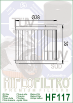 HiFlo Oil Filter - HF117 (Honda X-ADV 750 17-25, SXS1000 19-25, 15412-K0N-D01, 15412-MGS-D21)
