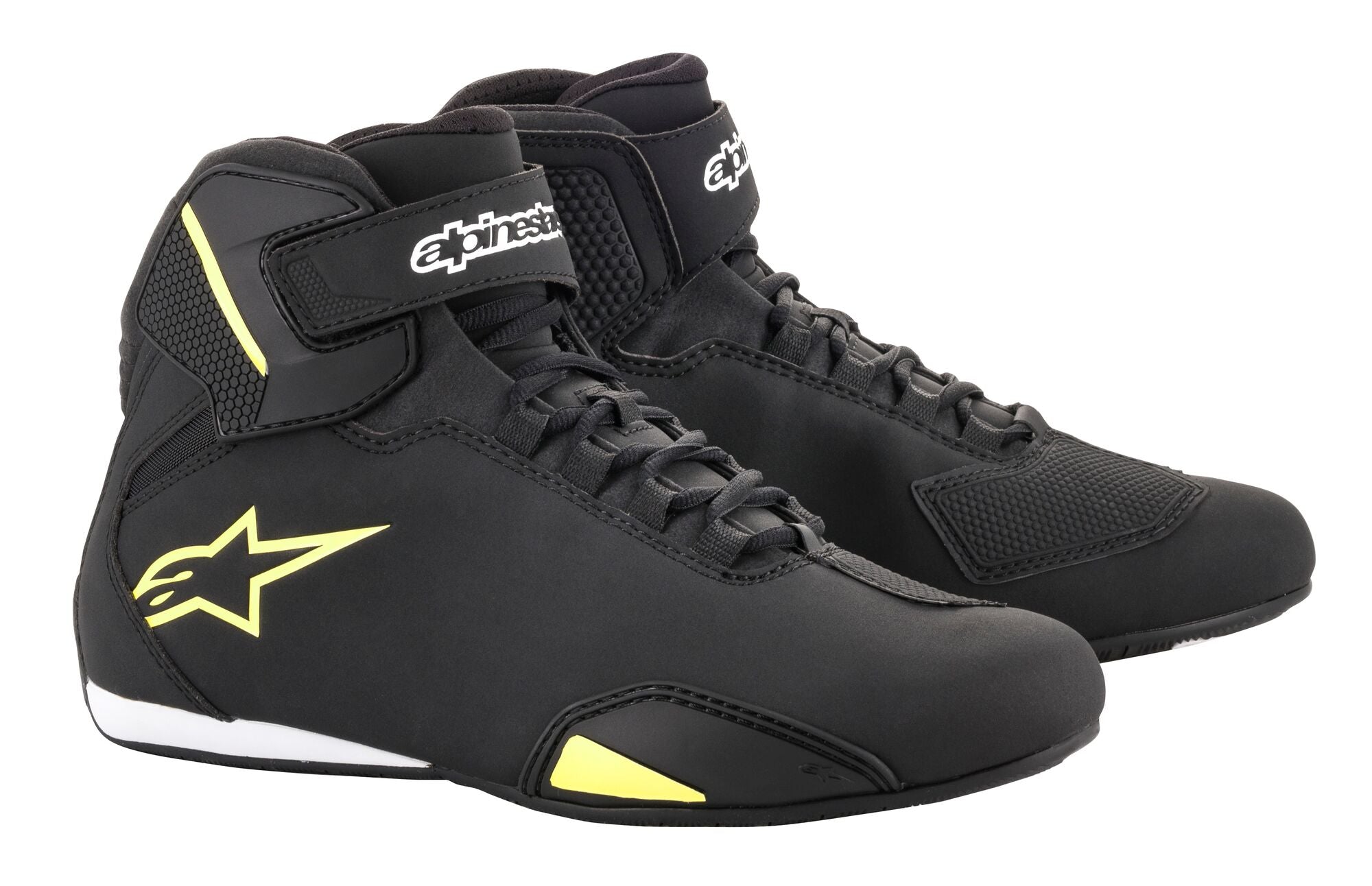 Alpinestars Sektor Motorcycle Riding Shoes (Black/Yellow Fluo)