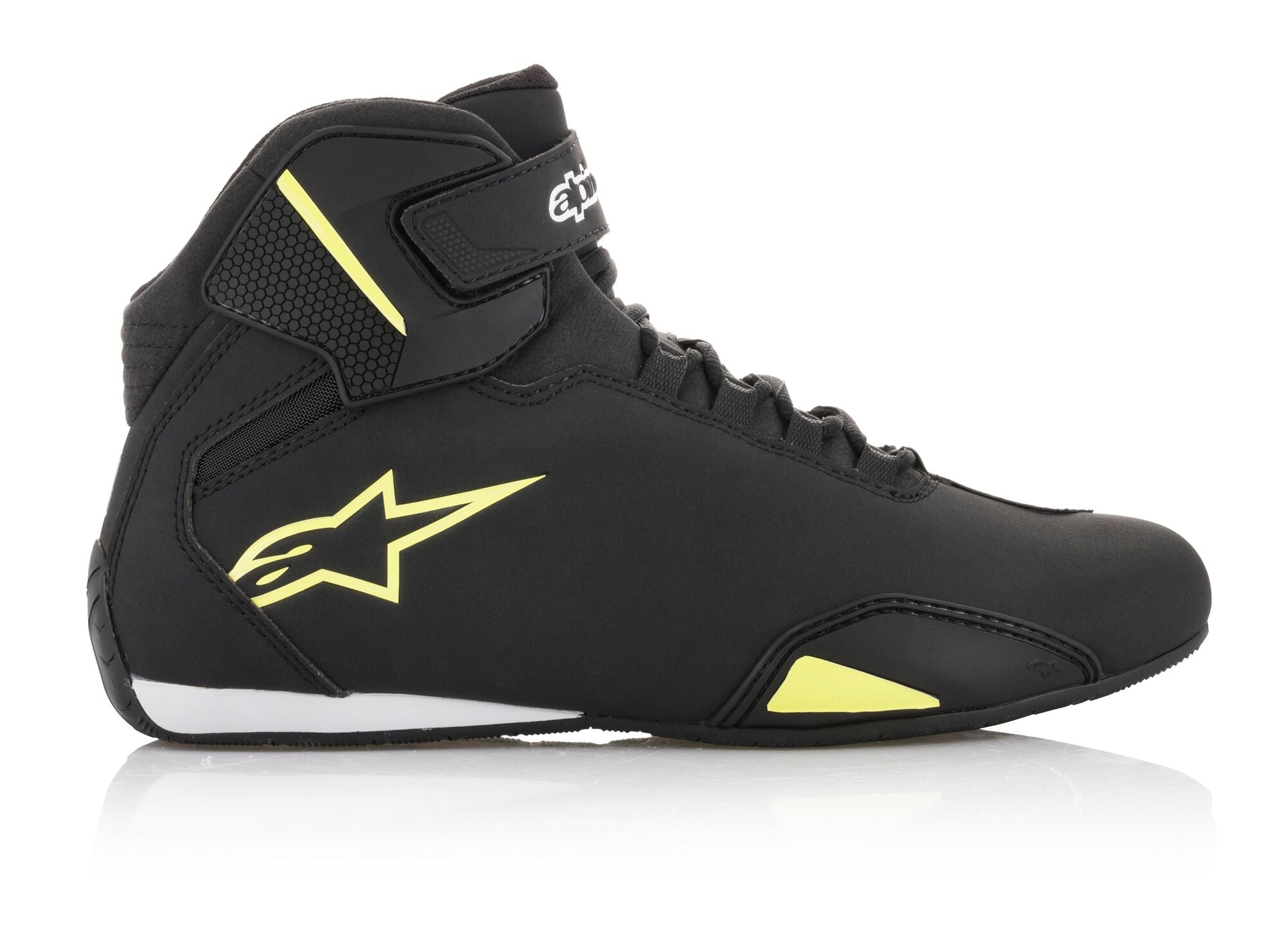 Alpinestars Sektor Motorcycle Riding Shoes (Black/Yellow Fluo)