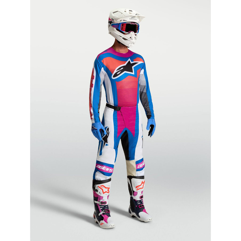 Alpinestars Techstar MAVEN MX Pants (White/Hot Coral/Blithe Blue)