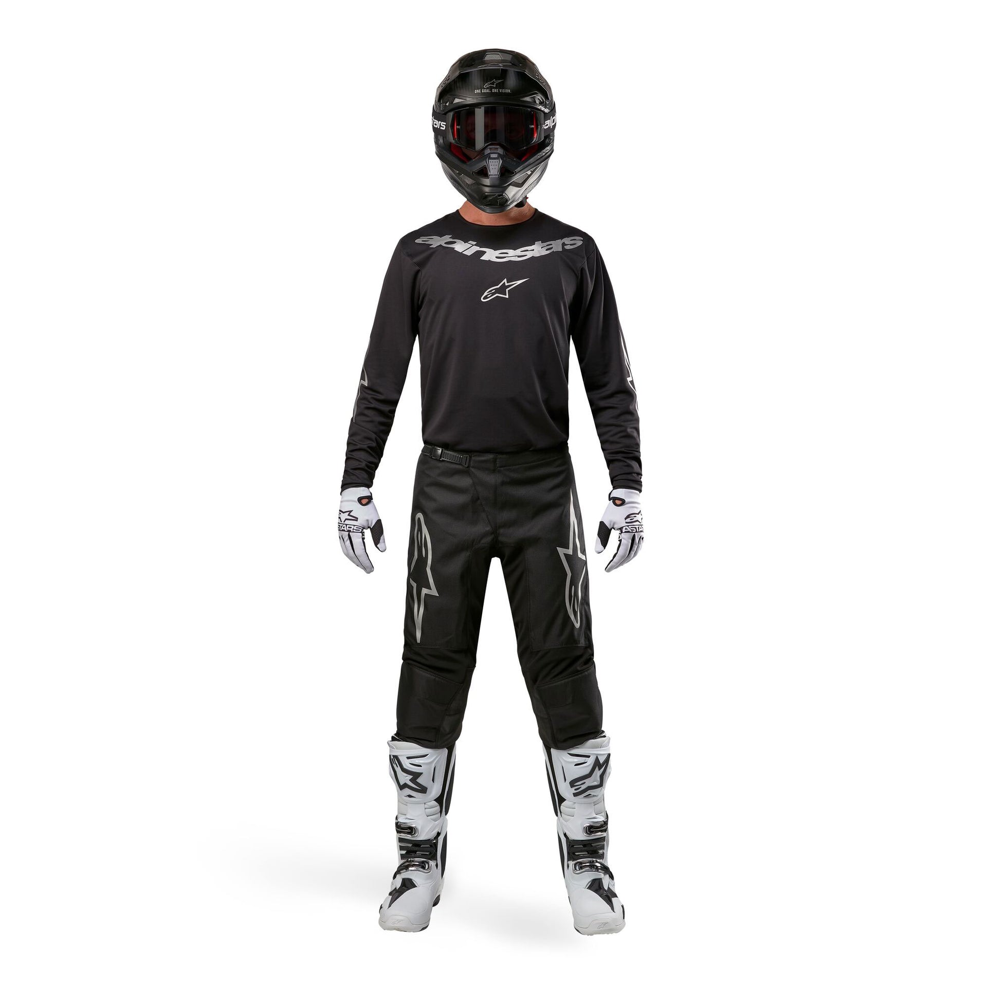 Alpinestars Fluid Graphite MX Pants (Black/Silver)