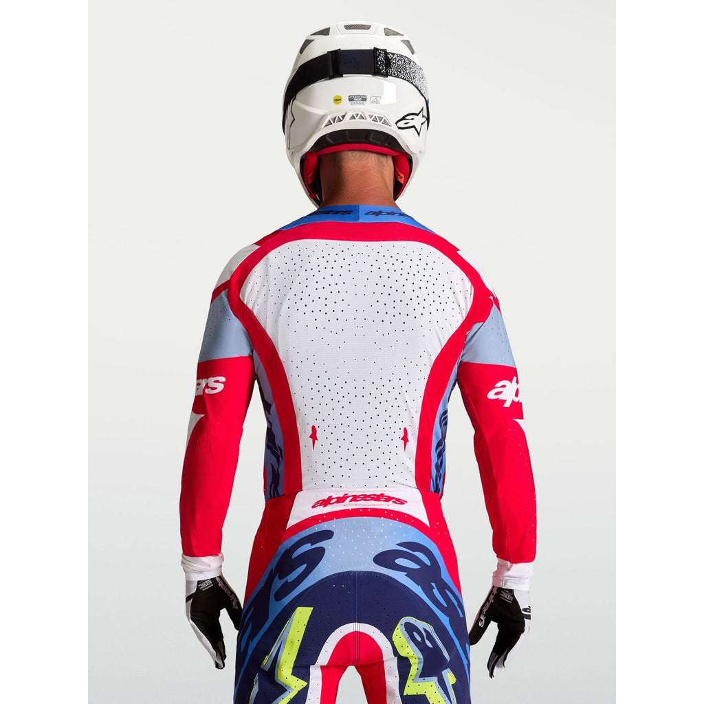 Alpinestars Supertech DYNA MX Jersey (Fire Red/White/Navy Blue)