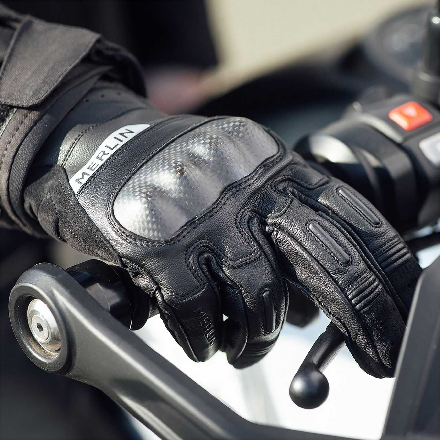 Merlin Overland Air D3O Leather Gloves (Black)
