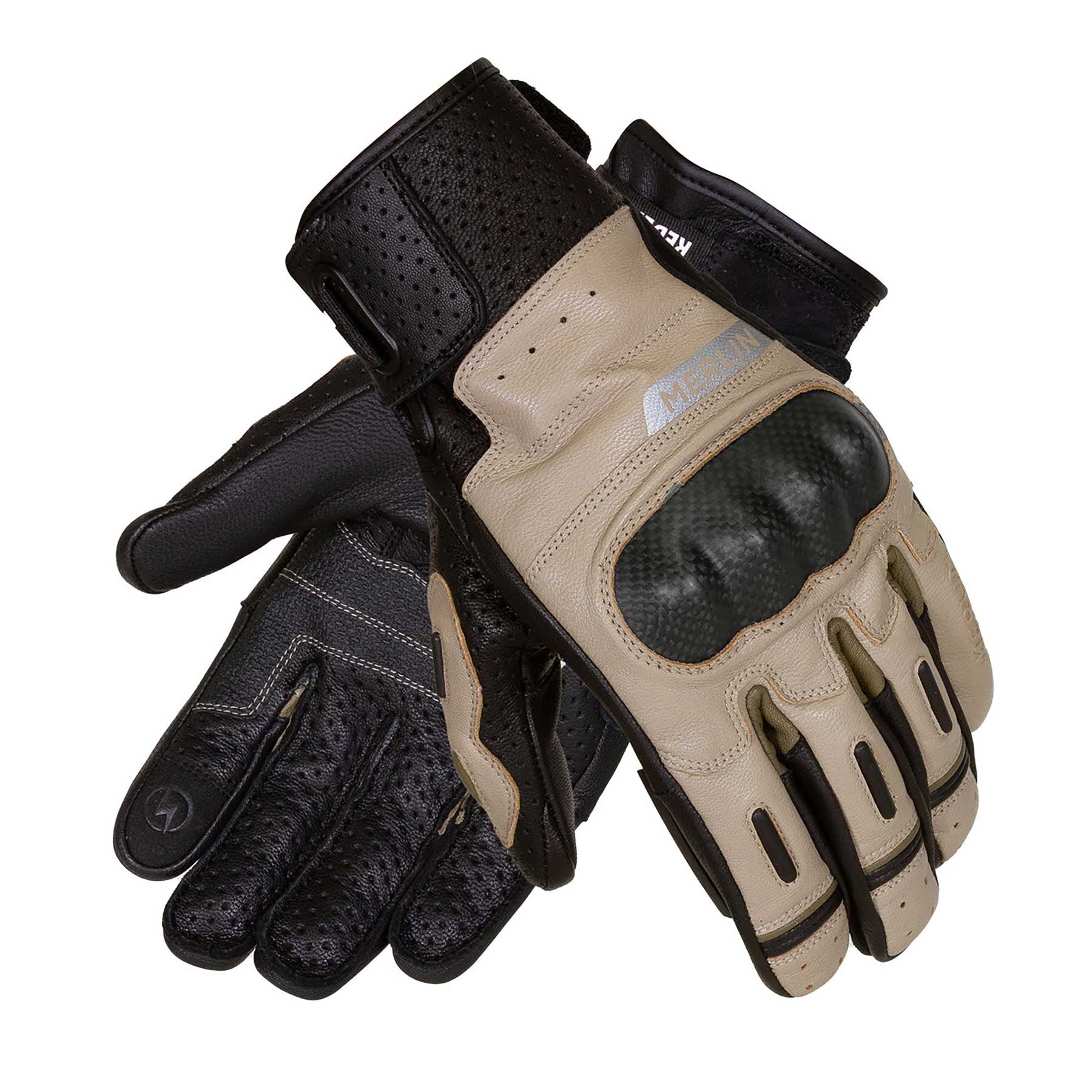 Merlin Overland Air D3O Leather Gloves (Brown)