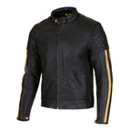 Merlin Icon D3O Motorcycle Leather Jacket AAA (Black/Gold)