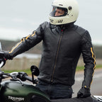 Merlin Icon D3O Motorcycle Leather Jacket AAA (Black/Gold)